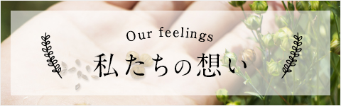 Our feelings 私たちの想い